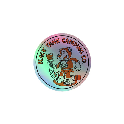 Black Tank Bear - Holographic stickers