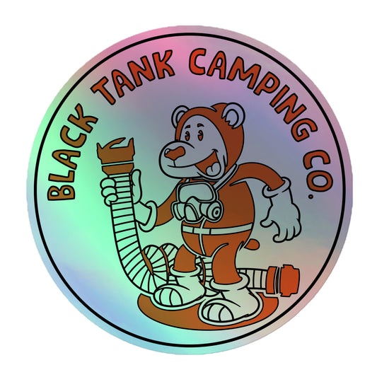 Black Tank Bear - Holographic stickers