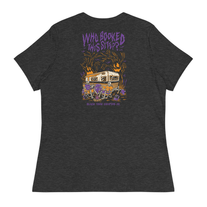 Who Booked This Site? – Ladies T-shirt (Purple)